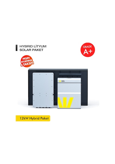 Werer Energy 12kW Hybrid Solar Paket - LiFePO4 Batarya/Inverter/Solar Panel