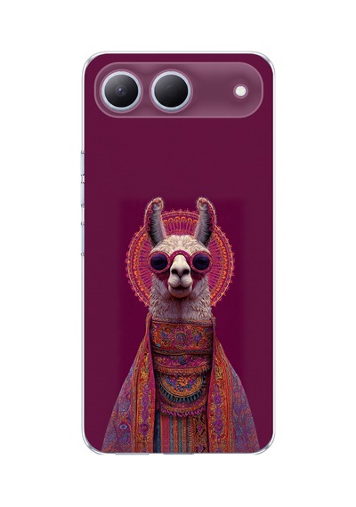 Tecno Spark 40 5g Uyumlu Kozmik Lama Baskılı Silikon Kılıf Renkli