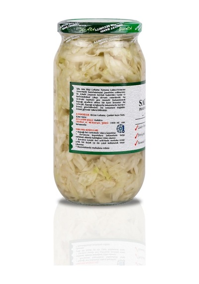4 Adet Probiyotik Sade Sauerkraut Turşu 4x1000cc