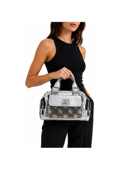 Baginn Gümüş Renk Kadın Omuz Çantası Abiye Kol Çantası Silver El-omuz Çantası 27 17 Cm Çapraz Askı Postacı 1719kw