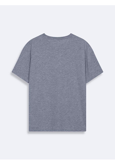 Ltb Jamabe Gri Erkek Sıfır Yaka Kısa Kol T-shirt 1225841866089203 Gri Açık
