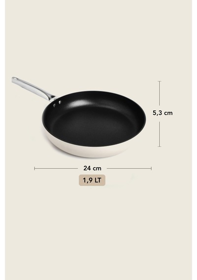 Esperanza Titanyum Tava 24 Cm Krem