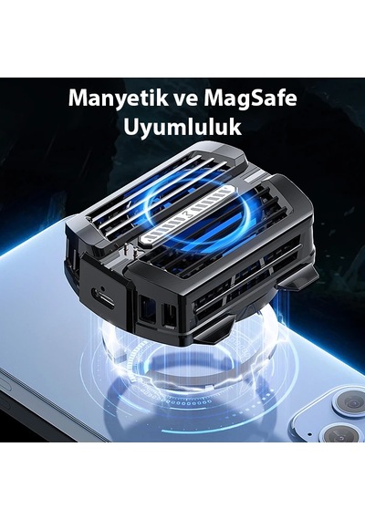 Memo Cx12 Powerbank Girişli Manyetik Cep Telefon Soğutma Fanı Radyatör Soğutucu- 5775