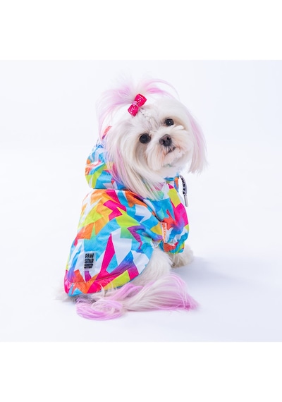 Pawstar Mosaic Polarlı Köpek Montu Köpek Yağmurluk