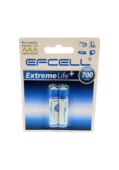 Efcell Aaa 1.2v 700ma Nimh Şarjlı İnce Kalem Pil