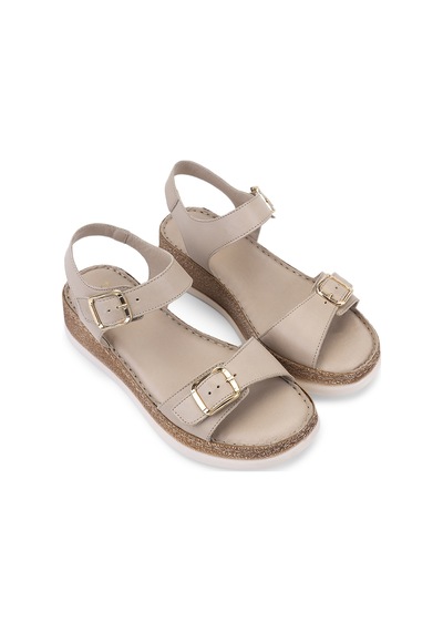 Tamer Tanca Kadın Bej Comfort Sandalet 1107 215 Bn Sndlt Y25 Bej