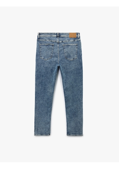 Koton Pamuklu Normal Bel Slim Fit Jean Pantolon - Brad Jean Açık İndigo 6wam40010nd Açık İndigo Koton Pamuklu Normal Bel Slim Fit Jean Pantolon - Brad Jean Açık İndigo 6wam40010nd Açık İndigo