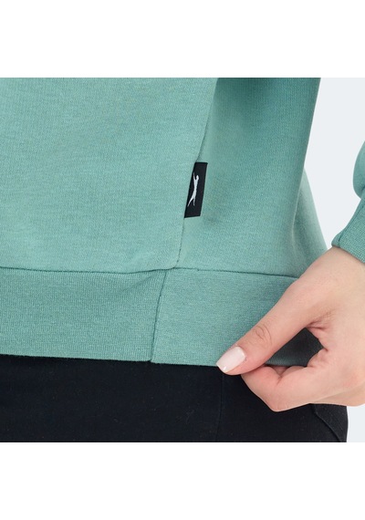 Slazenger VIA Kadın Oversıze Yeşil Sweatshirt