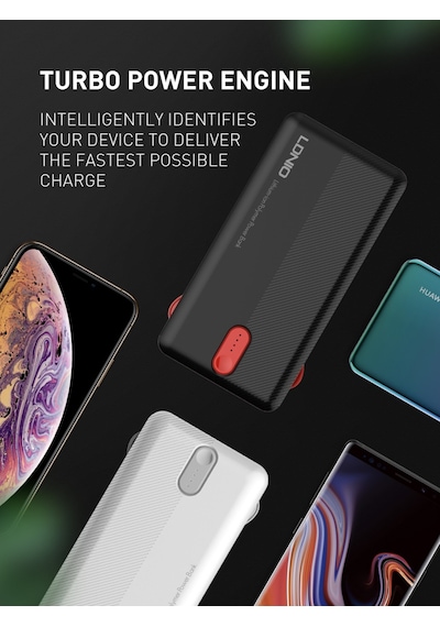 Ldnıo Pl1013 10.000 MAh 3 in 1 Hızlı Şarj Powerbank Siyah