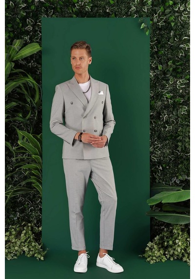 Efor C 642 Slim Fit Gri Spor Ceket Gri