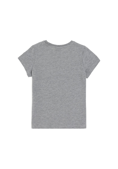 U.S. Polo Assn. Erkek Çocuk Gri Melanj Bisiklet Yaka Tişört 50298086-VR086