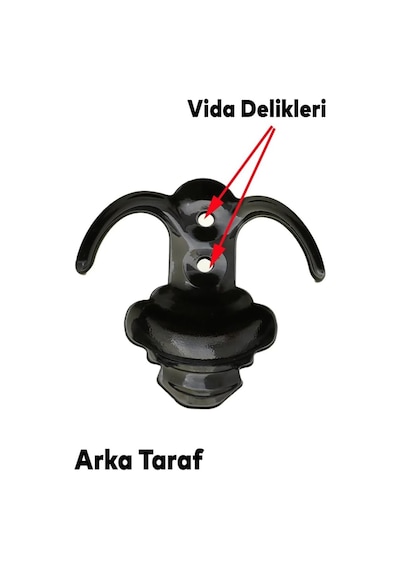 2 Kancalı Portmanto Dolap Askısı Seti: 5 Adet, Dayanıklı Ve Şık Tasarım Siyah