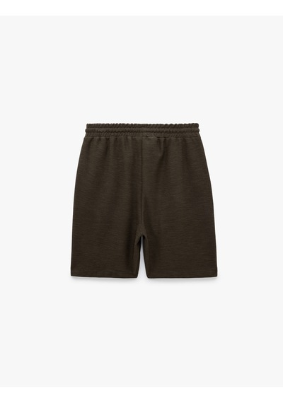Koton Regular Fit Cepli Bermuda Beli Bağcıklı Şort Kahverengi 6sam40068mk Kahve