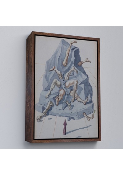 Çerçeveli Salvador Dali - İlahi Komedya Tablosu-7401