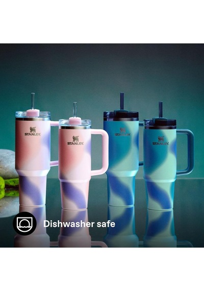 Quencher H2.0 Flowstate Pipetli Termos Bardak 0.89 Litre - Coastal Teal Paslanmaz Çelik Çok Renkli