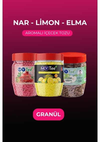 Mytee 3'lü Limon - Nar - Elma Aromalı Granül İçecek Tozu 3 X 250gr 750 G