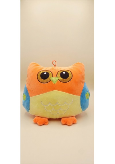Peluş Baykuş Yastık 40 Cm Turuncu