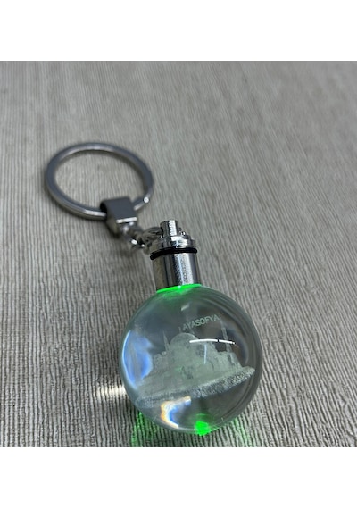 Ledli Ayasofya Tasarımı Kristal Anahtarlık