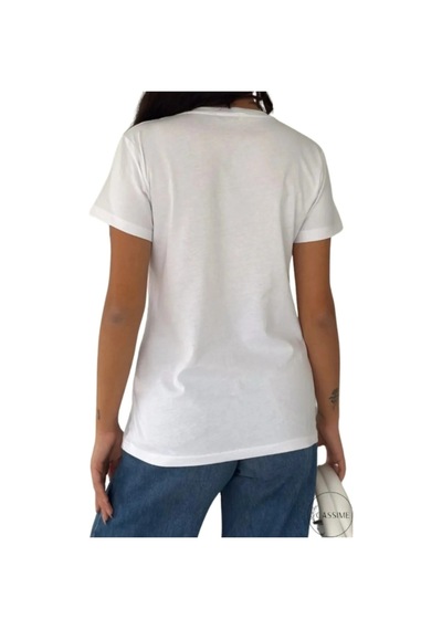 Cassime Kadın Beyaz V Yaka Papağan Pul Payet İşlemeli %100 Pamuk Tişört Büyük Beden Xl-2xl-3xl Cassime Kadın Beyaz V Yaka Papağan Pul Payet İşlemeli %100 Pamuk Tişört Büyük Beden Xl-2xl-3xl