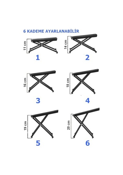 Gitar Ayak Sehpası Metal - Foot Stool - Gitar Ayaklığı 1