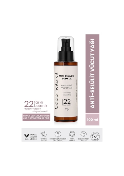 Bade Natural Selülit Yoğun Sıkılaştırıcı ve Pürüzsüzleştirici Doğal Vücut Bakım Yağı 100 ML
