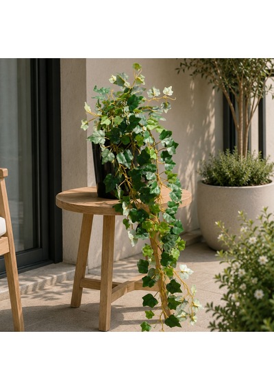 Yapay Sarmaşık Hedera Sarkıt Sarmaşık Parlak 95 Cm Yeşil