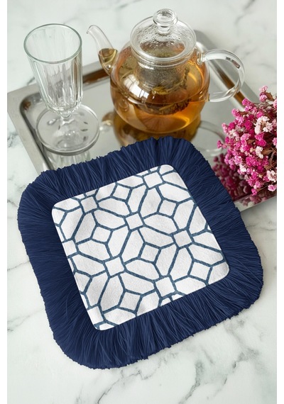 Geometrik Lüks Saçaklı Kahve Yanı Sunumluk Peçete - Zarif Mavi Modern Lacivert Bardak Altlığı Mendil Doygun Ayışığı Kırmızı Geometrik Lüks Saçaklı Kahve Yanı Sunumluk Peçete - Zarif Mavi Modern Lacivert Bardak Altlığı Mendil Doygun Ayışığı Kırmızı