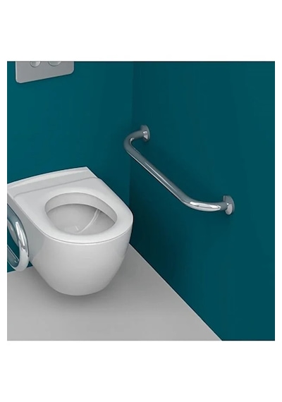 Yaşlı Ve Bedensel Engelli Tutunma Barı Paslanmaz Çelik 32 Mm Çap 50 Cm Gümüş