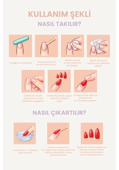 Takma Tırnak Seti & Zararsız Yapıştırıcı 49642861