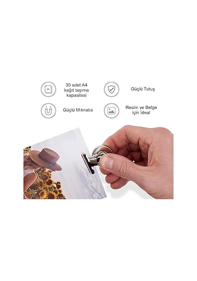 12 Adet Mıknatıslı Mandallı Buzdolabı Magnet Fotoğraf Kağıt Evrak Tutucu