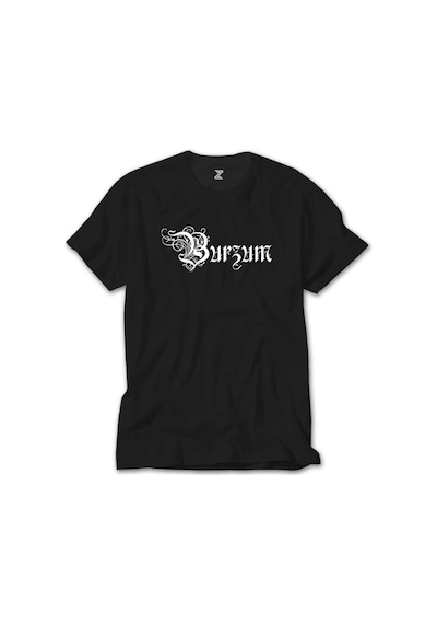 Burzum Design Logo Siyah Tişört Siyah