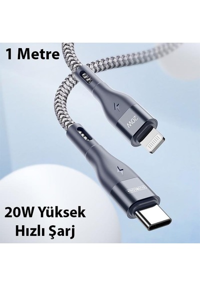 Duzzona A1 20w Type-c To Apple iPhone Uyumlu Lightning Ultra Hızlı Şarj Ve Data Kablosu 1m