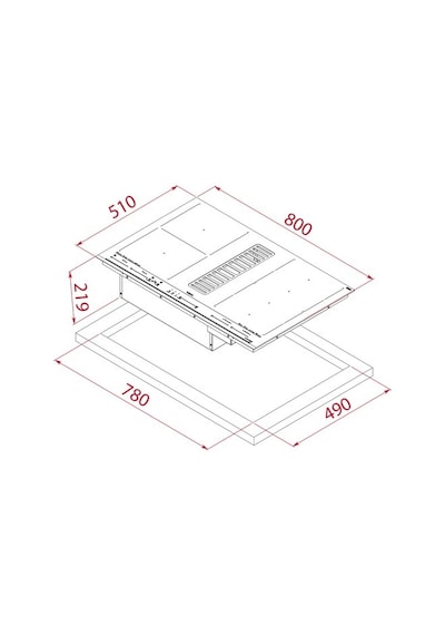 Teka-AFF 87601 MST Entegre Davlumbazlı 80 Cm Directsense İndüksiyon Ocak