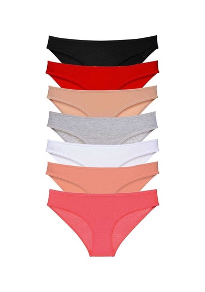 7 Adet Süper Eko Set Likralı Kadın Slip Külot Set 2 Standart