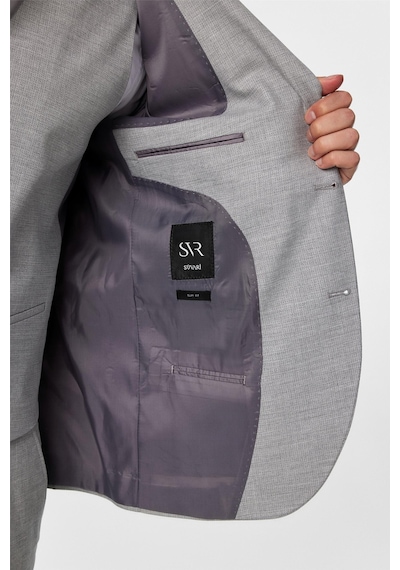 Süvari Gri Slim Fit Desenli Mono Yaka 6 Drop Yelekli Klasik Takım Elbise Süvari Gri Slim Fit Desenli Mono Yaka 6 Drop Yelekli Klasik Takım Elbise