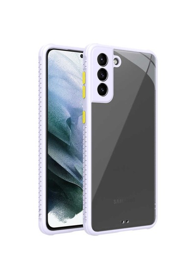 Samsung Galaxy Uyumlu S21 Kılıf Lens Korumalı Arkası Şeffaf Silikon