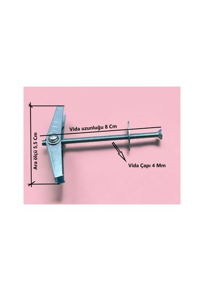 Spo Metal Kanatlı Alçıpan Dübeli Havşa Başlı Vida 4x80 Mm 10 Adet