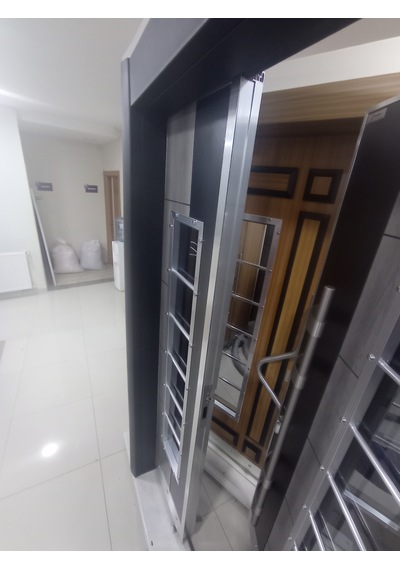 Çelik Kapı Modelleri Antrasit Gri Düz Model Bina Kapısı Sağ
