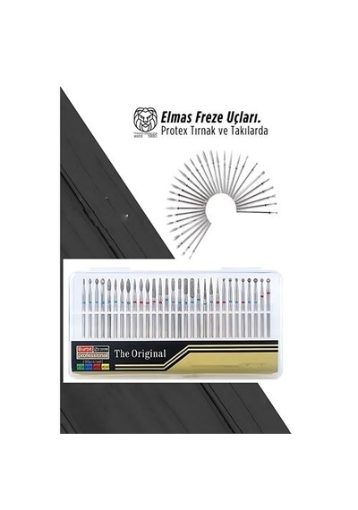 Zenvac Bella Diamond 30'lu Profesyonel Elmas Freze Protez Jel Tırnak Törpü Ucu Seti 722928 Zenvac29