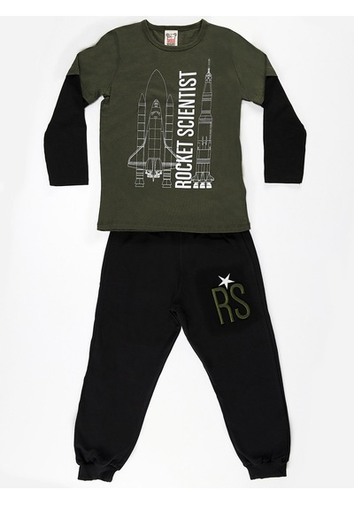 RS Erkek Çocuk Kışlık Tshirt Pantolon Takım