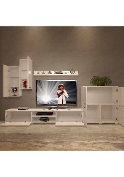 Decoraktiv Eko 6 Mdf Dvd Tv Ünitesi Tv Sehpası Beyaz