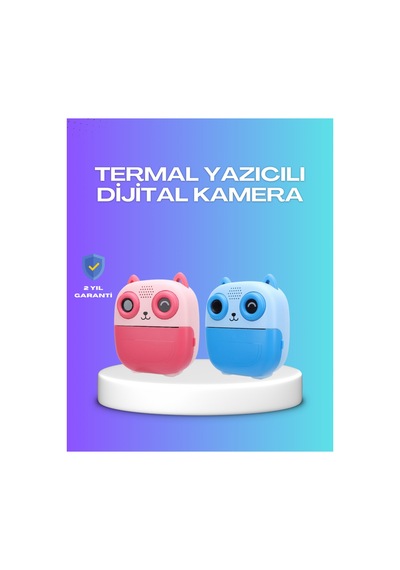 2.4 İnç Ekranlı Çocuk Fotoğraf Makinesi 6x Zoom Özellikli - Hs08374088-7695 Renkli