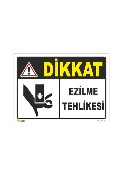 Ezilme Tehlikesi - Isg Levhası 25x35 Cm Sticker