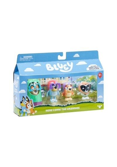 Bluey Here Come The Grannies Bluey 4'lü Karakter Figür Seti