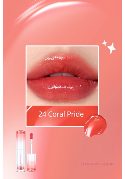 Perıpera Ink Mood Glowy Tint 24 Coral Pride Soda Cafe 24