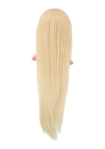 Gerçek Front Lace Düz Platin Tül Peruk / 80/85cm Renkli