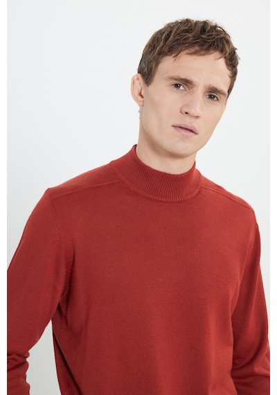 AC&Co / Altınyıldız Classics Erkek Yünlü Sıcak Tutan Standart Fit Normal Kesim Yarım Balıkçı Yaka Triko Kazak Kiremit AC&Co / Altınyıldız Classics Erkek Yünlü Sıcak Tutan Standart Fit Normal Kesim Yarım Balıkçı Yaka Triko Kazak Kiremit