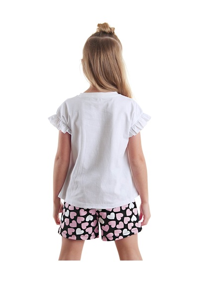 Kalpli Baykuş Kız Çocuk Yazlık T-shirt Şort Takım