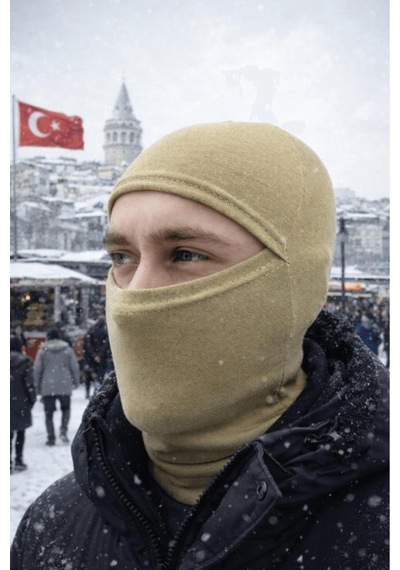 Single Sword Kışlık Polar Kar Maskesi Unisex Balaklava 3 Lü Set 0//bej Çok Renkli