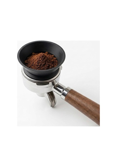 51mm Portafiltre Dozaj Halkası, Dozaj Hunisi, Kahve Dökme Önleyici Huni, Espresso Hazırlık Hunisi 2 Siyah